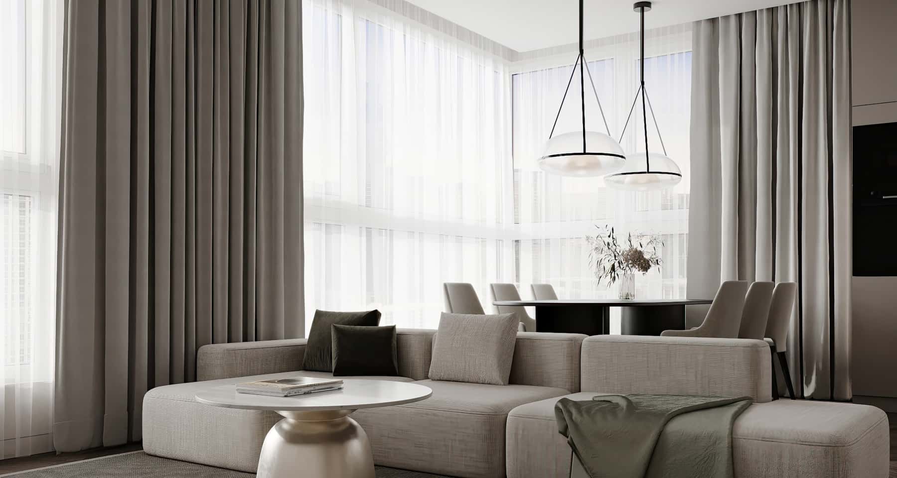 Сучасний дизайн інтер'єру домашнього офісу у 2025 році з мінімалістичними акцентами.