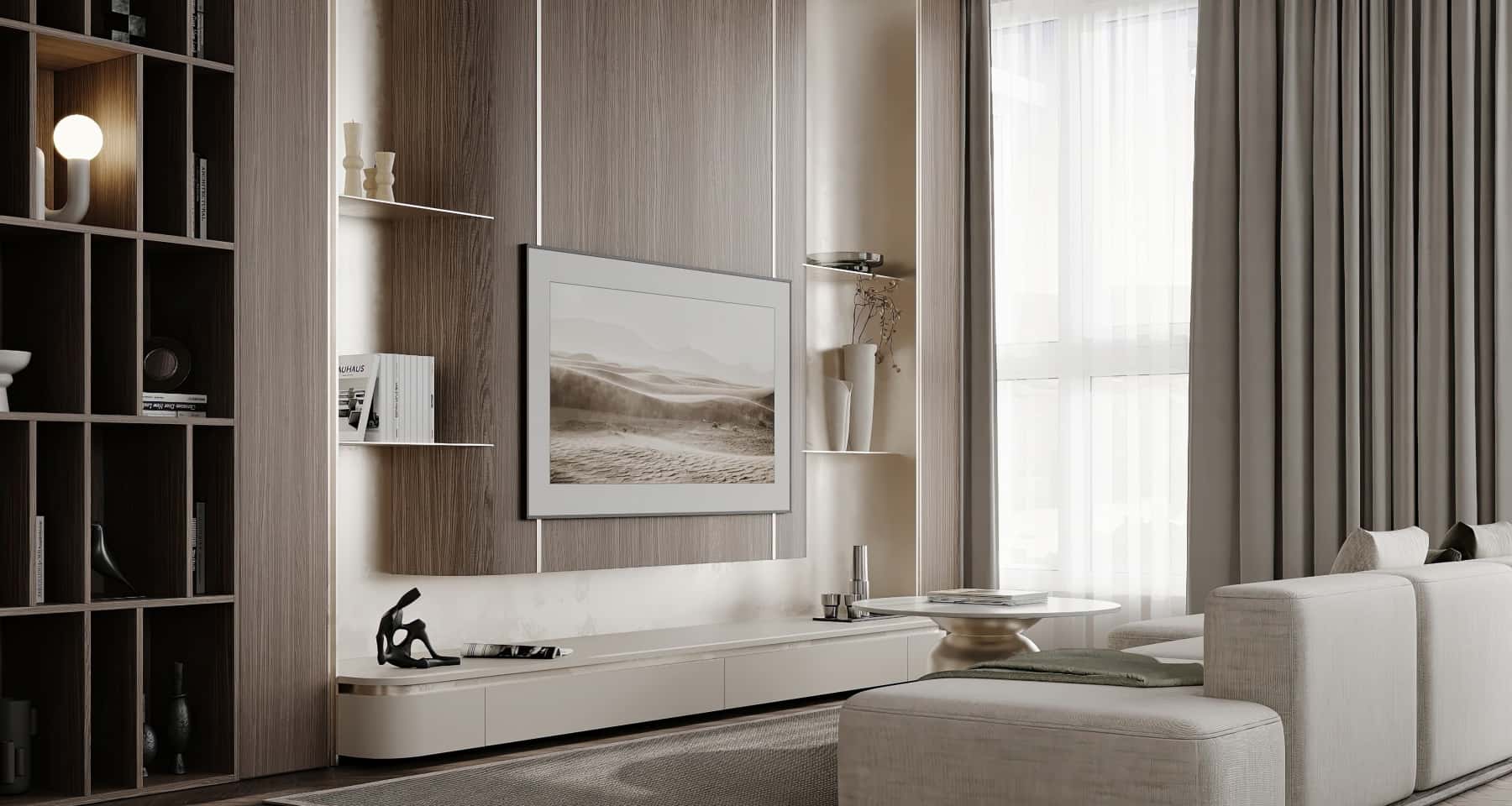 Еклектичний дизайн домашнього офісу з поєднанням різних стилів та текстур у 2025.