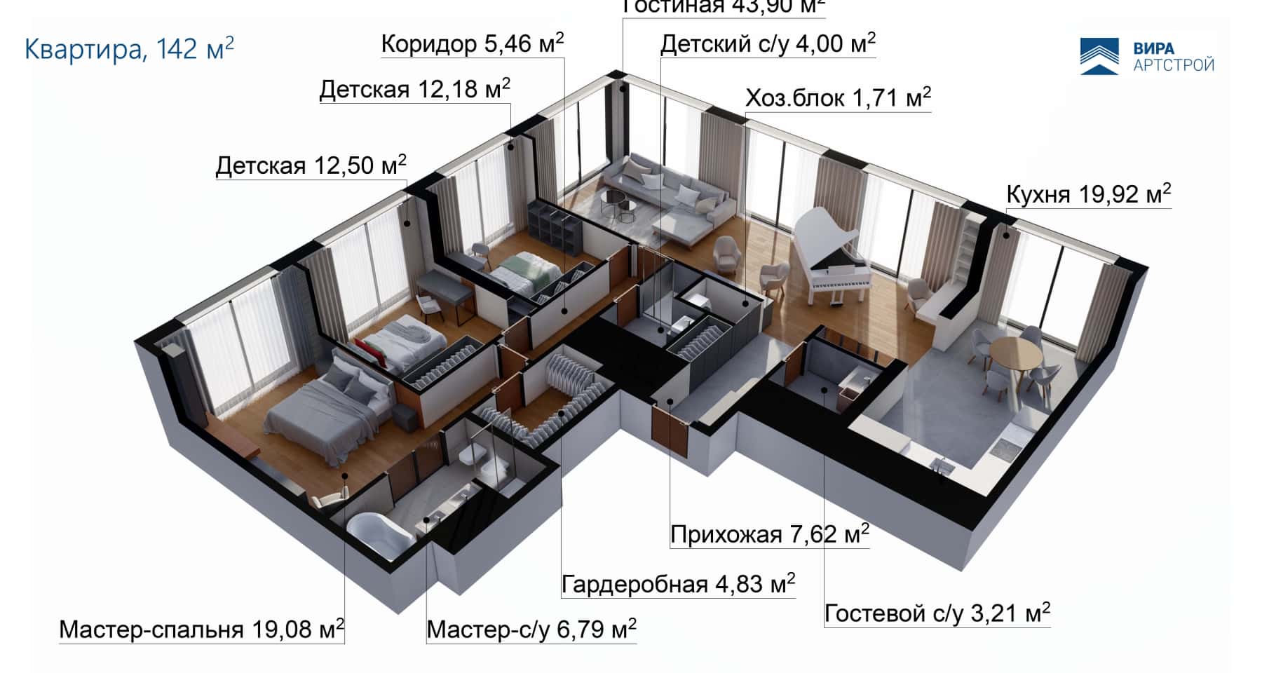 Бетонні стіни в новій квартирі без обробки, початковий етап ремонту та дизайн інтер'єру