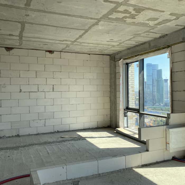 Квартира без обробки: сучасний бетонний дизайн інтер'єру