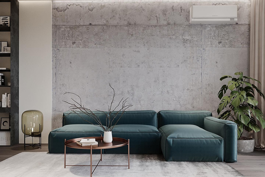 Диван з оббивкою з натуральної тканини, еко-стиль для тренду 2026.