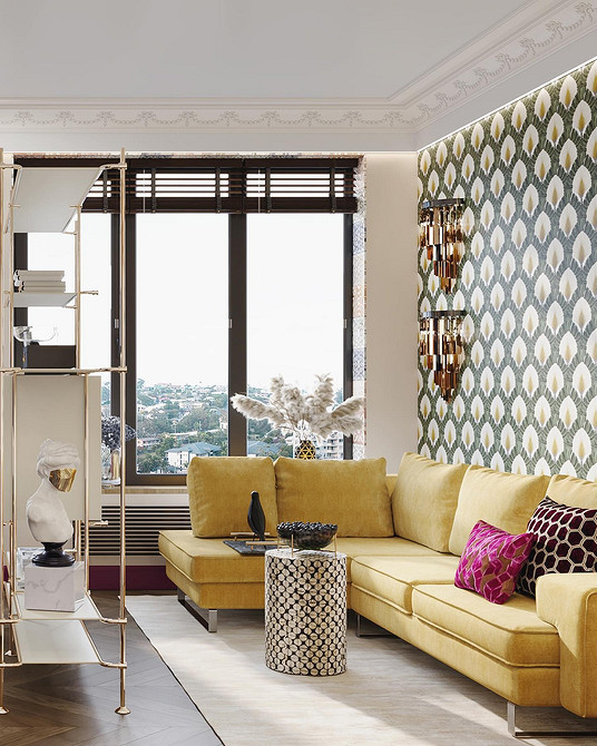 Модульний диван Ахроматичний диван з модульною конструкцією: зручність та адаптивність для сучасного інтер'єру.