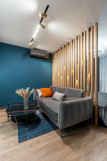 Сірий: компактний диван Елегантний сірий диван для маленької квартири в стилі мінімалізм 2026