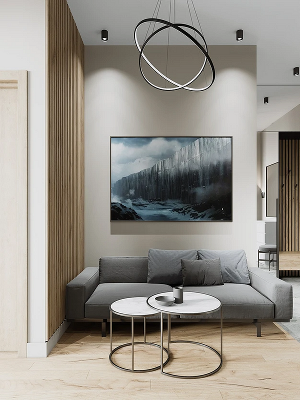 Стильний сірий диван в інтер'єрі вітальні: поради щодо вибору та поєднання кольорів