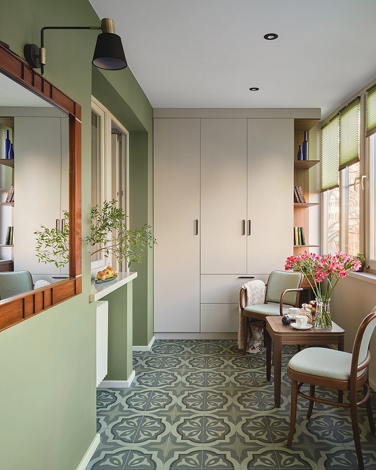 Надихаючі ідеї дизайну балкона 2026 з шафою: вбудовані та корпусні рішення.