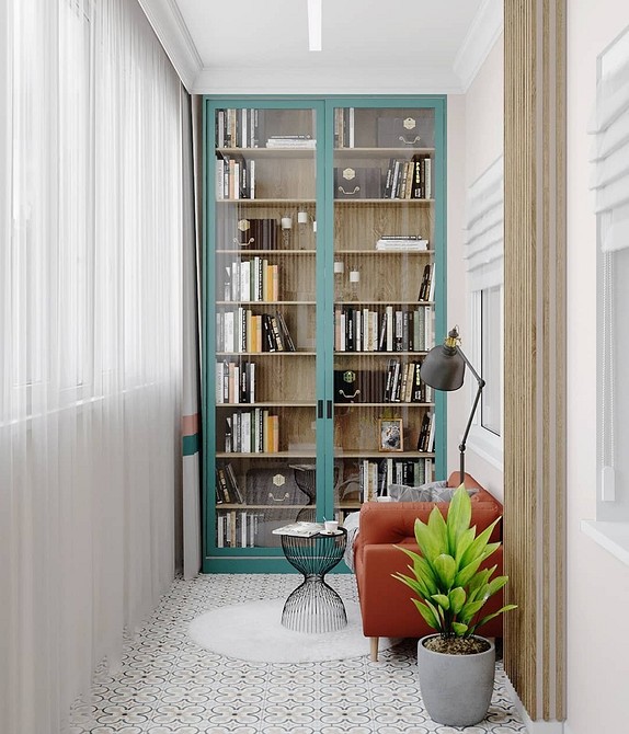 Дизайн балкону з шафою: стильне та функціональне рішення для зберігання