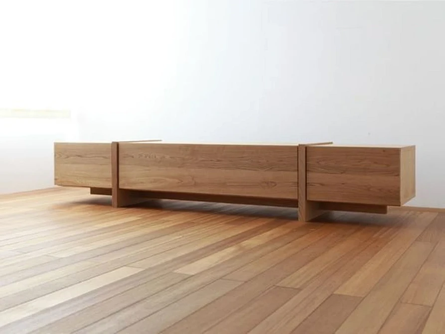 Дизайнерська тумба під телевізор в сучасному мінімалістичному інтер'єрі 2026.