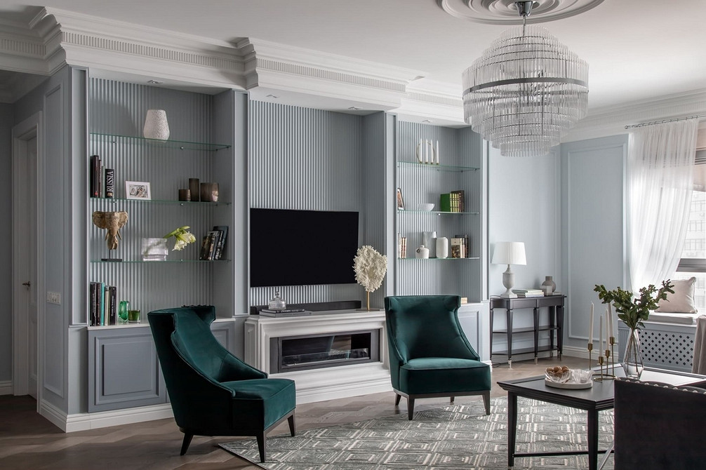 Функціональний TV-дизайн Функціональні меблі для вітальні з телевізором: продуманий дизайн та практичне зберігання.