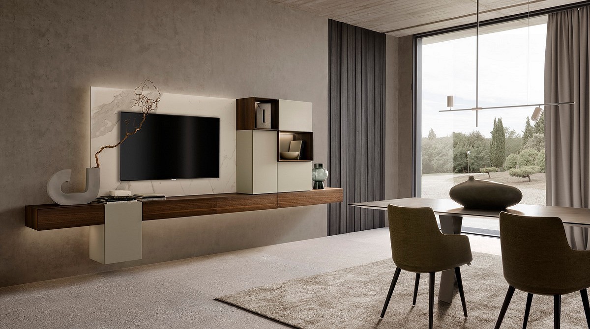 Модульний TV-дизайн Модульні меблі для вітальні під телевізор: сучасний дизайн інтер'єру 2026.