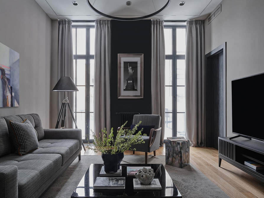 Сучасна тумба під телевізор з підсвіткою, стильний дизайн інтер'єру 2026.