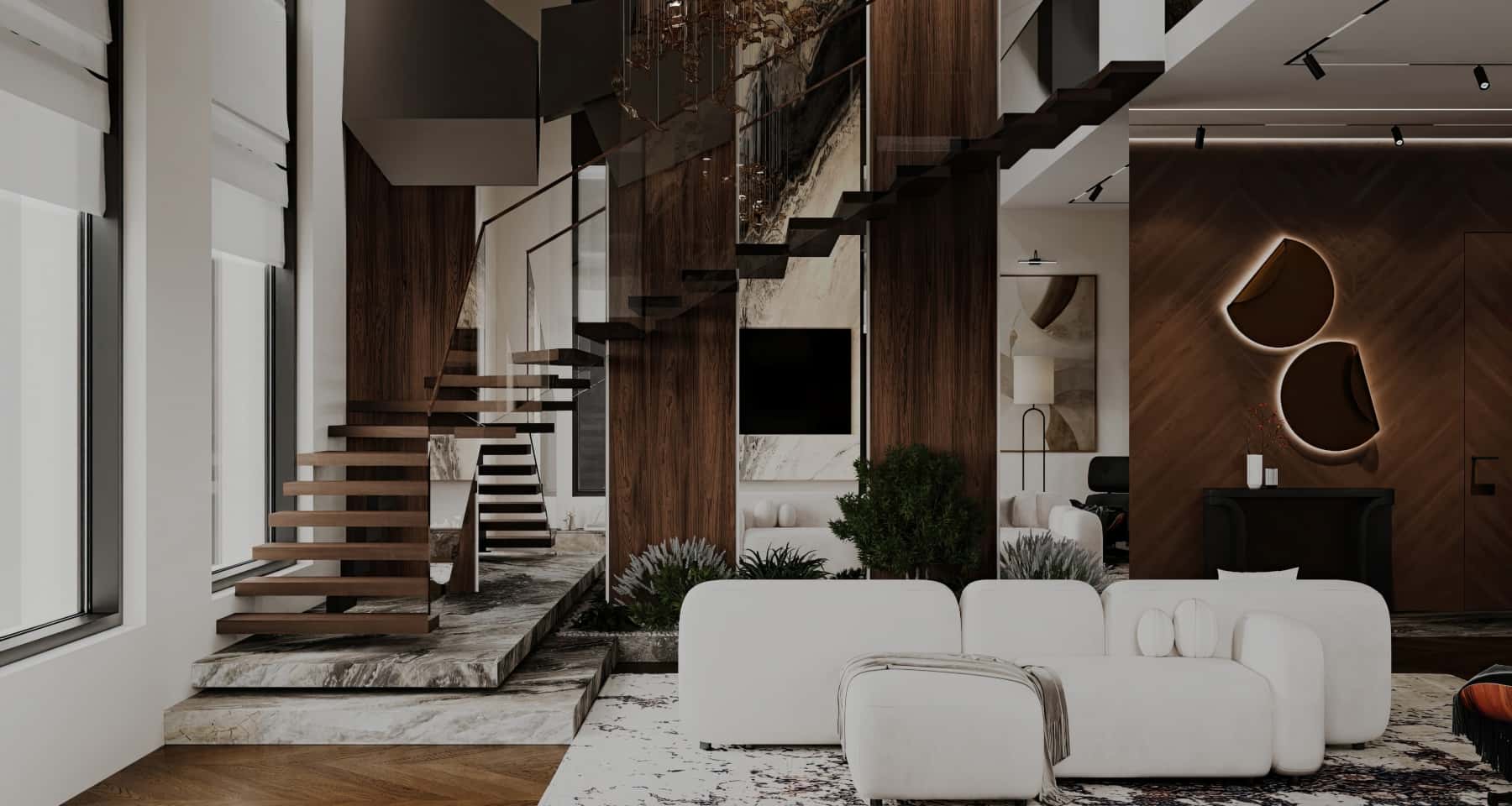 Сучасний дизайн заміського будинку 2026: мінімалістичний інтер'єр з акцентом на простір