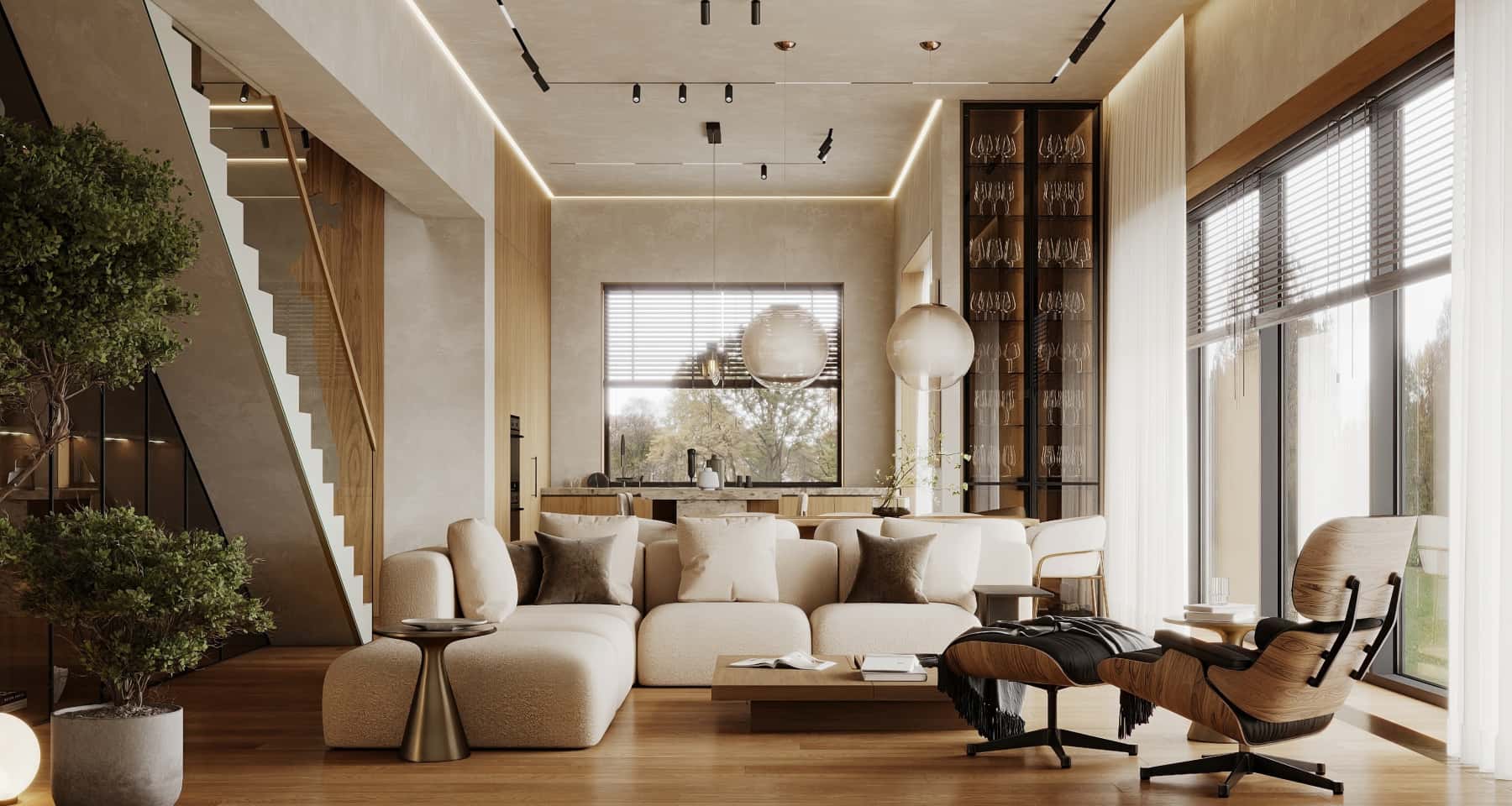 Сучасний заміський будинок 2026: мінімалістична кухня з екологічними матеріалами