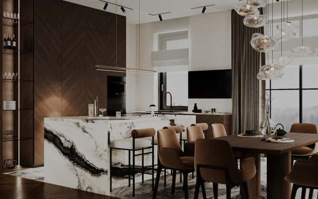 Використання різних фактур в інтер'єрі: дерево, камінь, текстиль для створення тактильних відчуттів.