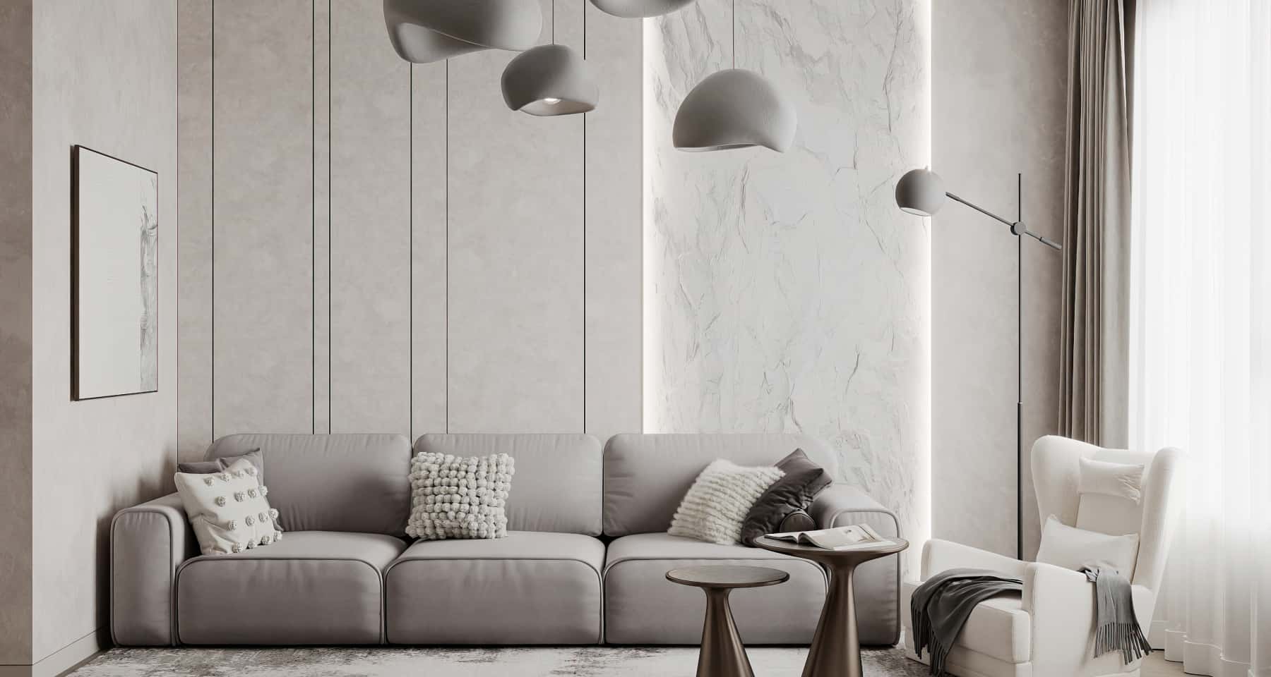 Світла кімната в стилі джапанді з дерев'яними елементами та природним освітленням.