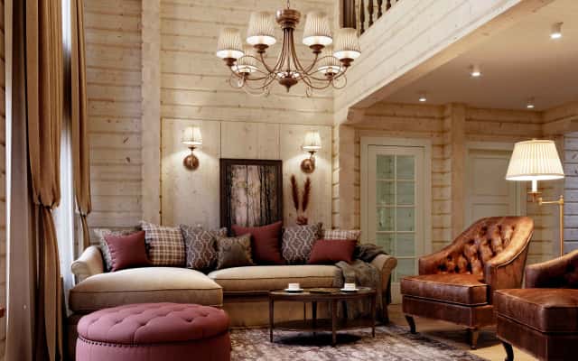 Класичний інтер'єр 2026 з елементами сучасності та розкішними тканинами в обробці.