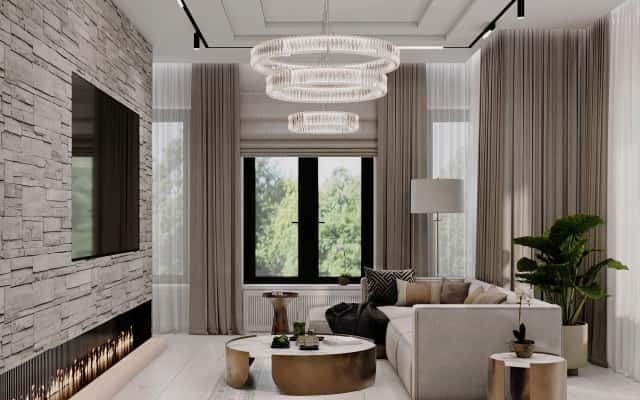 Мармурова ванна Ванна кімната в неокласичному стилі з мармуровою обробкою та вишуканою сантехнікою.