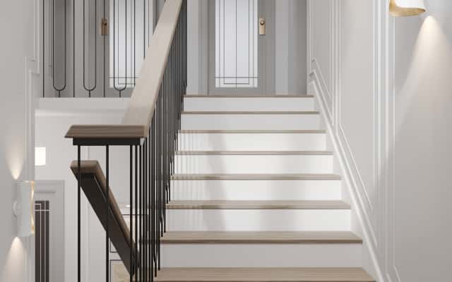 Неокласичний кабінет Неокласичний кабінет у заміському будинку з книжковими шафами та робочим столом.