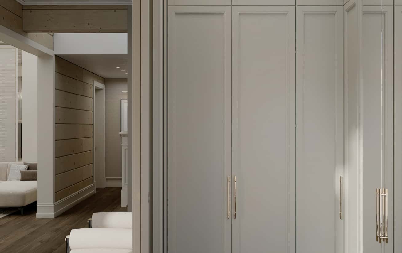 Затишний інтер'єр Просторий та світлий інтер'єр заміського будинку, що створює відчуття спокою та гармонії.