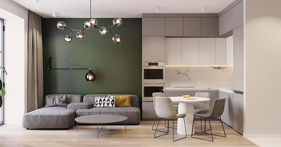 Світла кухня з кутовим диваном біля вікна: комфорт та денне світло.