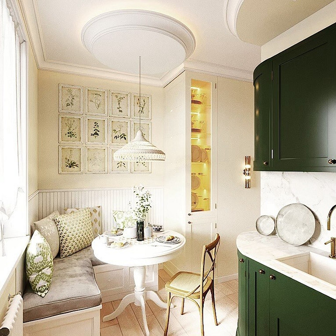 Кутовий диван на кухні з яскравою оббивкою: акцент та колір в інтер'єрі 2026.