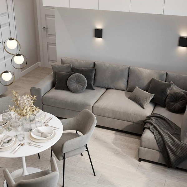 Стильний кутовий диван на кухні: мінімалістичний дизайн для сучасного інтер'єру