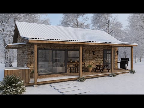 Затишна тераса вихідного дня: кам'яно-дерев'яна кабіна, яка змусить вас мріяти про заміський дім - 13 - MZ Atelier