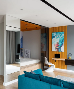 Стильна спальня: кольори, подіуми та секрети зонування від MZ Atelier — Ліжко-подіум