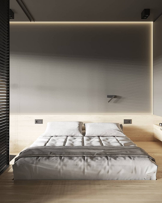 Ліжко-подіум в інтер'єрі спальні. Стильне рішення для організації простору та зберігання.