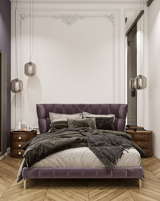 Дизайн спальні з ліжком-подіумом: стильні кольори та зонування простору.