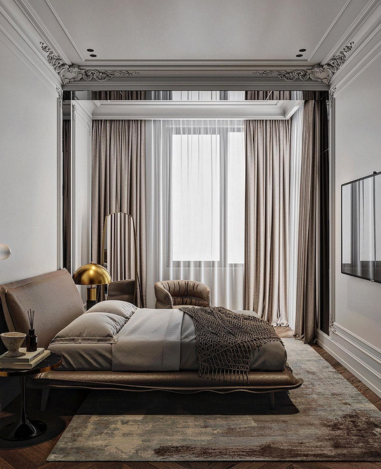 М'яке узголів'я 2026 Сучасна спальня 2026: м'яке ліжко з високим узголів'ям – тренд дизайну.