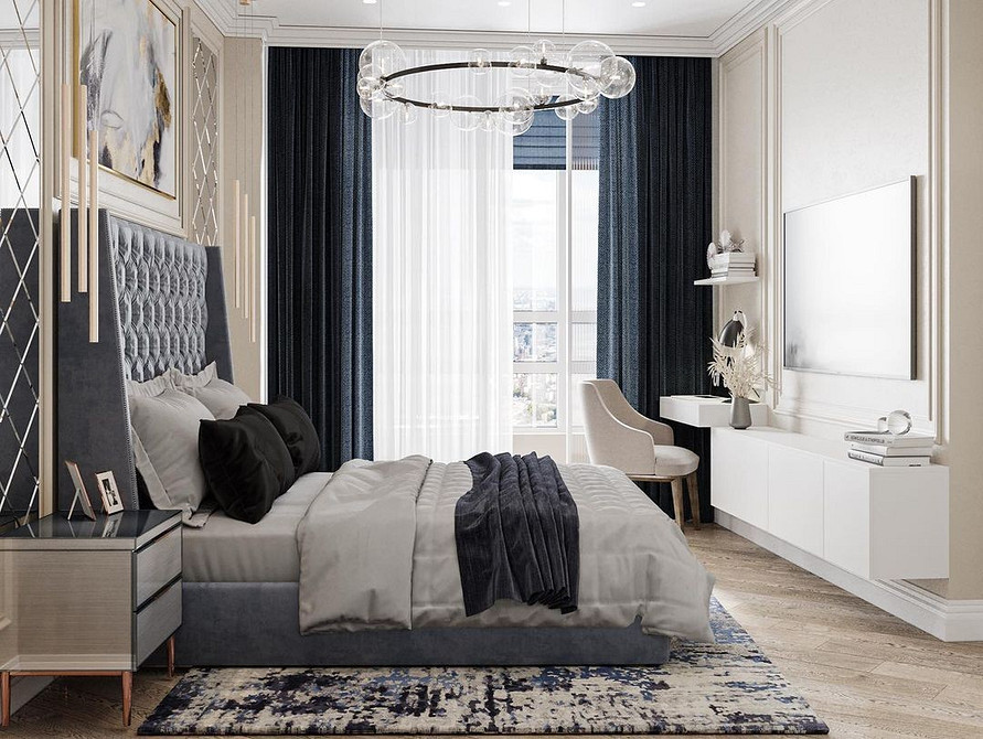 Сучасна тумба під телевізор у вітальні, стильний мінімалістичний дизайн інтер'єру.