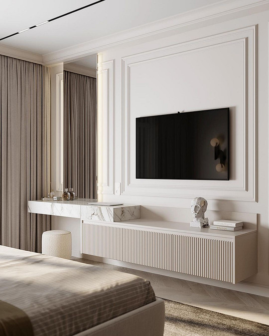 Тумба під телевізор з скляними дверцятами – захист техніки від пилу та пошкоджень.