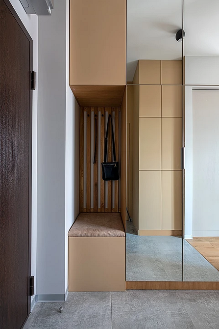 Сучасна дзеркальна шафа у передпокої: зберігання, візуальне розширення простору 2026.