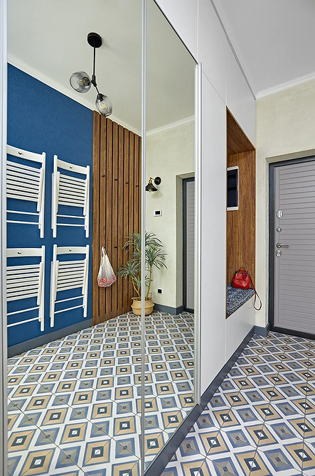 Дзеркальна шафа з принтом: оригінальний дизайн для вітальні у 2026 році.