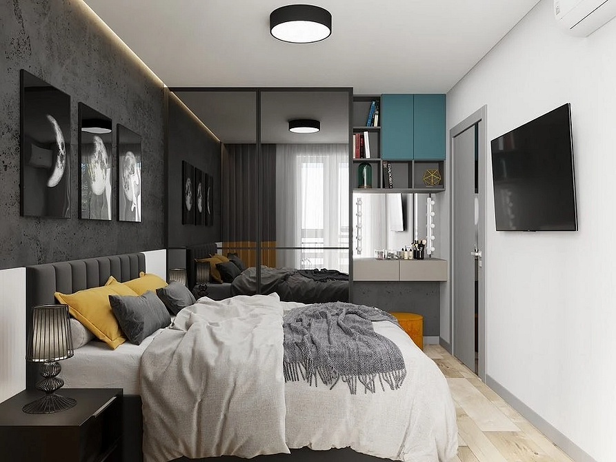 Дзеркальна шафа з матовим склом в сучасному інтер'єрі. Функціональність і затишок.