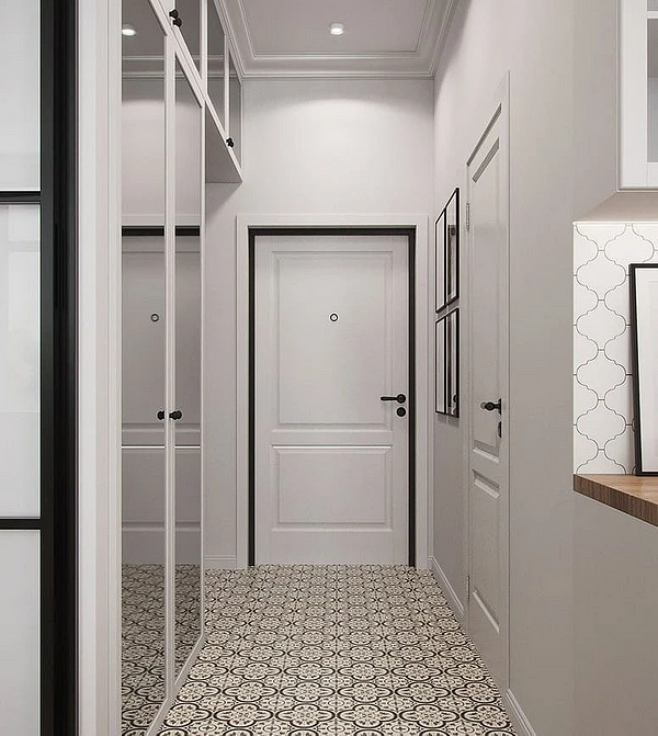 Сучасна дзеркальна шафа у світлій кімнаті. Ідеальне рішення для дому 2026.