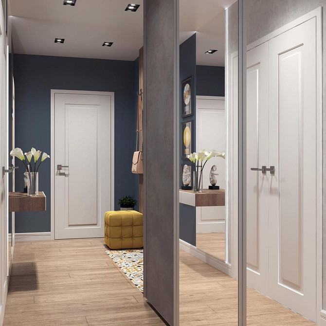 Дзеркальна шафа з підсвіткою у вітальні: сучасний дизайн та додаткове освітлення 2026.