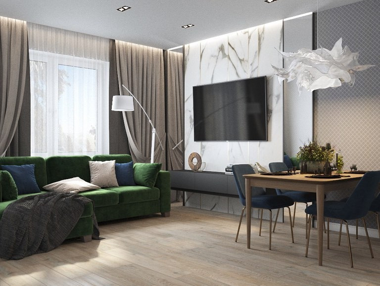 Інтер'єр з зеленим диваном: ідеальні поєднання кольорів та стилів у 2026 році