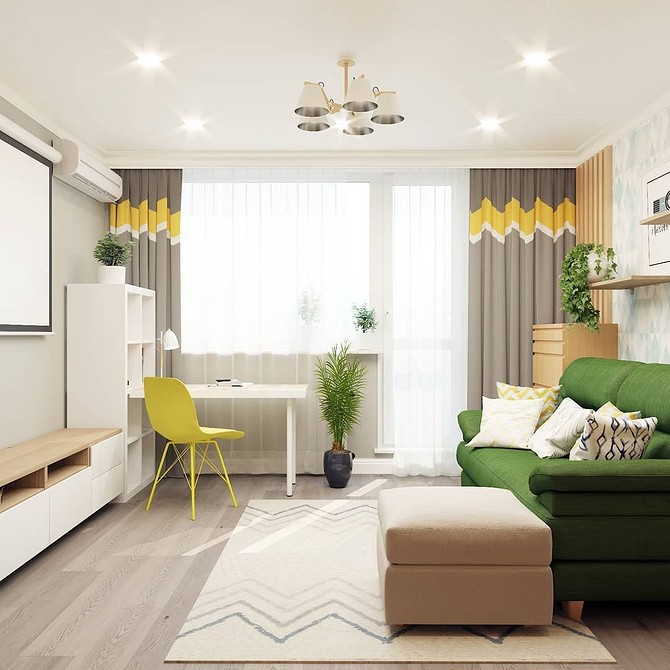 Ідеї поєднання зеленого дивану з іншими меблями: дизайн вітальні 2026