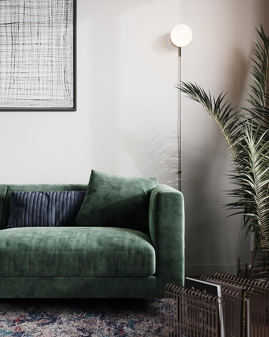 Зелений диван у маленькій квартирі: компактні рішення та дизайн 2026