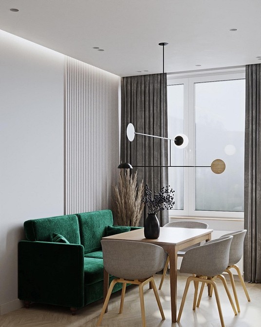 Зелений диван в скандинавському інтер'єрі: мінімалізм та затишок 2026