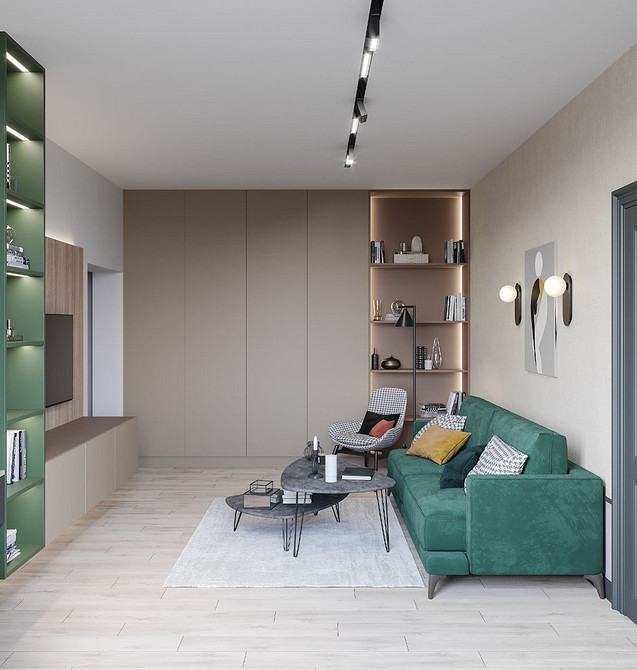 Елегантний зелений диван: поєднання з різними стилями інтер'єру у 2026 році