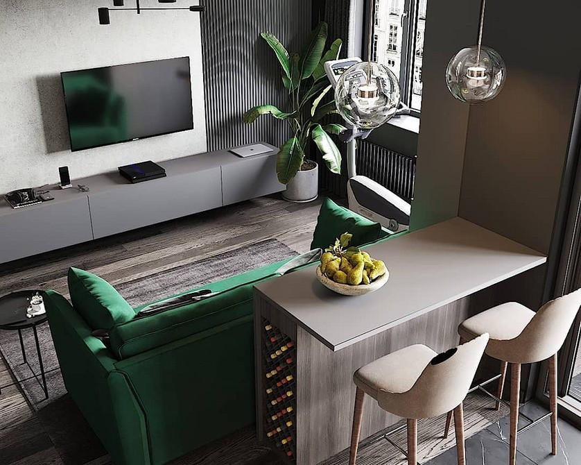 Поєднання кольорів з зеленим диваном: ідеї для стильного інтер'єру 2026