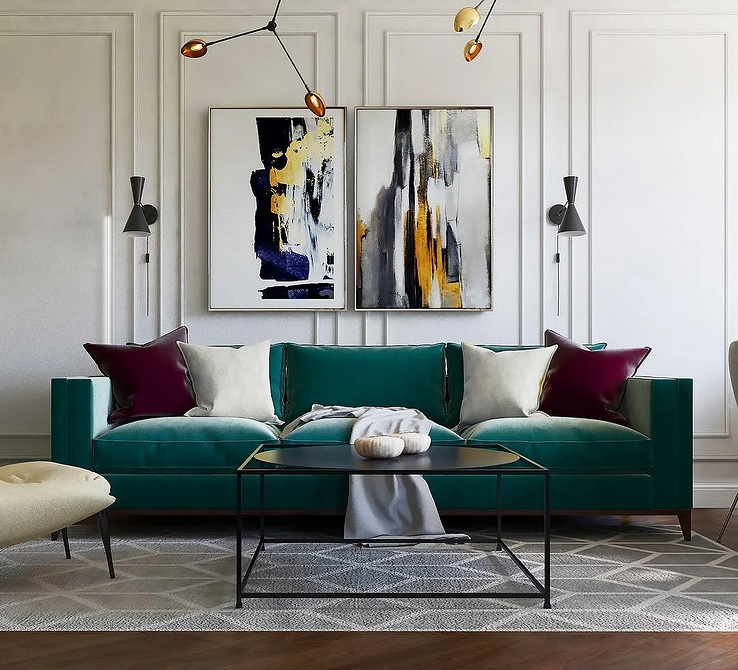 Оливковий диван в інтер'єрі: поєднання з іншими кольорами в 2026