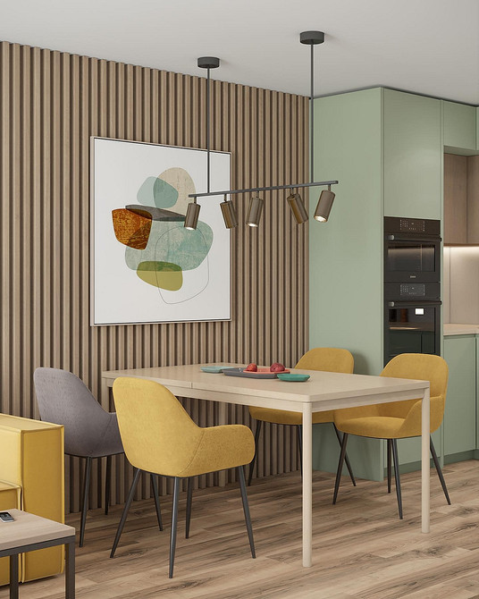 Жовтий диван в скандинавському стилі: мінімалістичний дизайн та яскраві акценти.